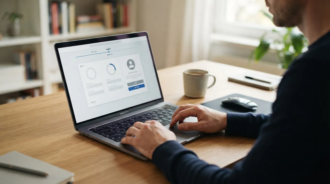 Laptop mit neutraler Kassenseite und Auszahlungsprüfung
