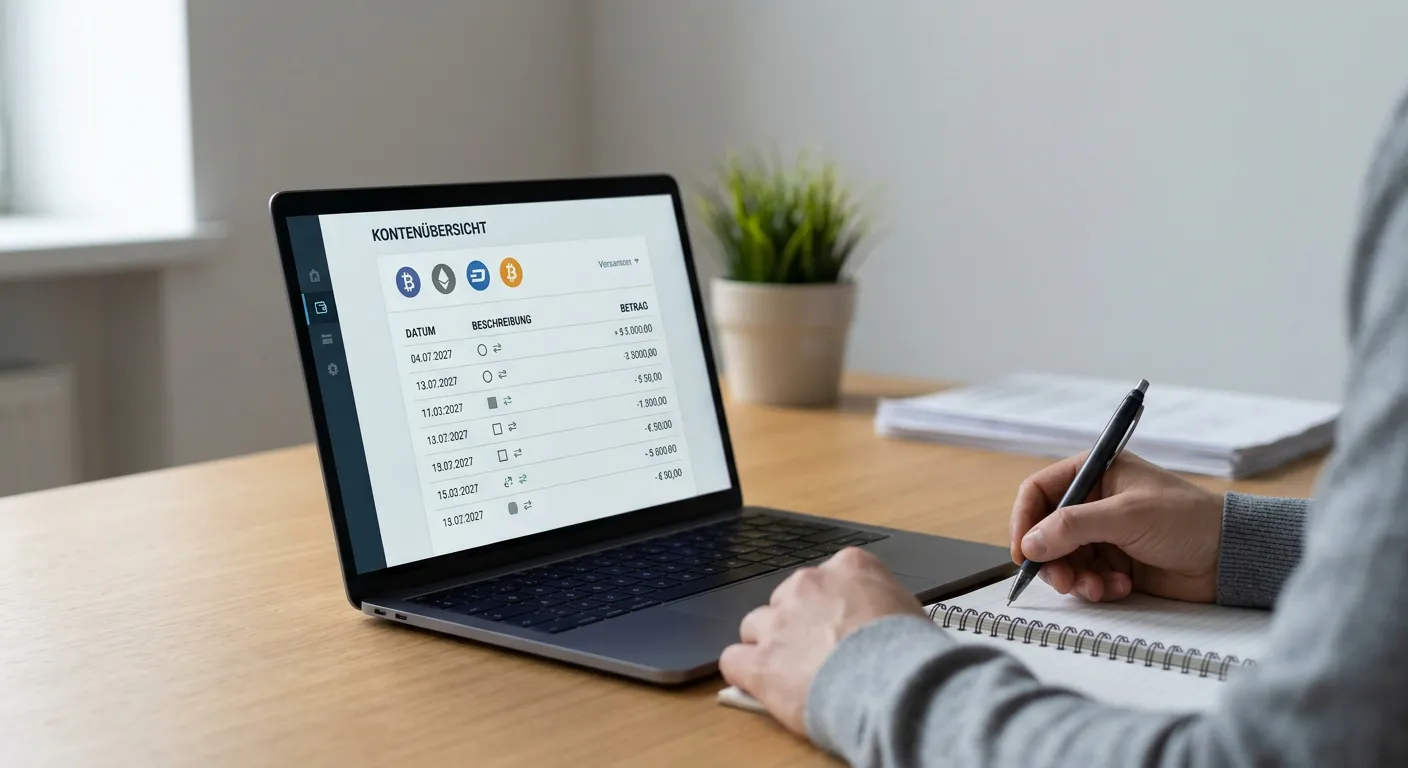 Wallet-Übersicht und Transaktionsnachweise für Krypto-Auszahlungen