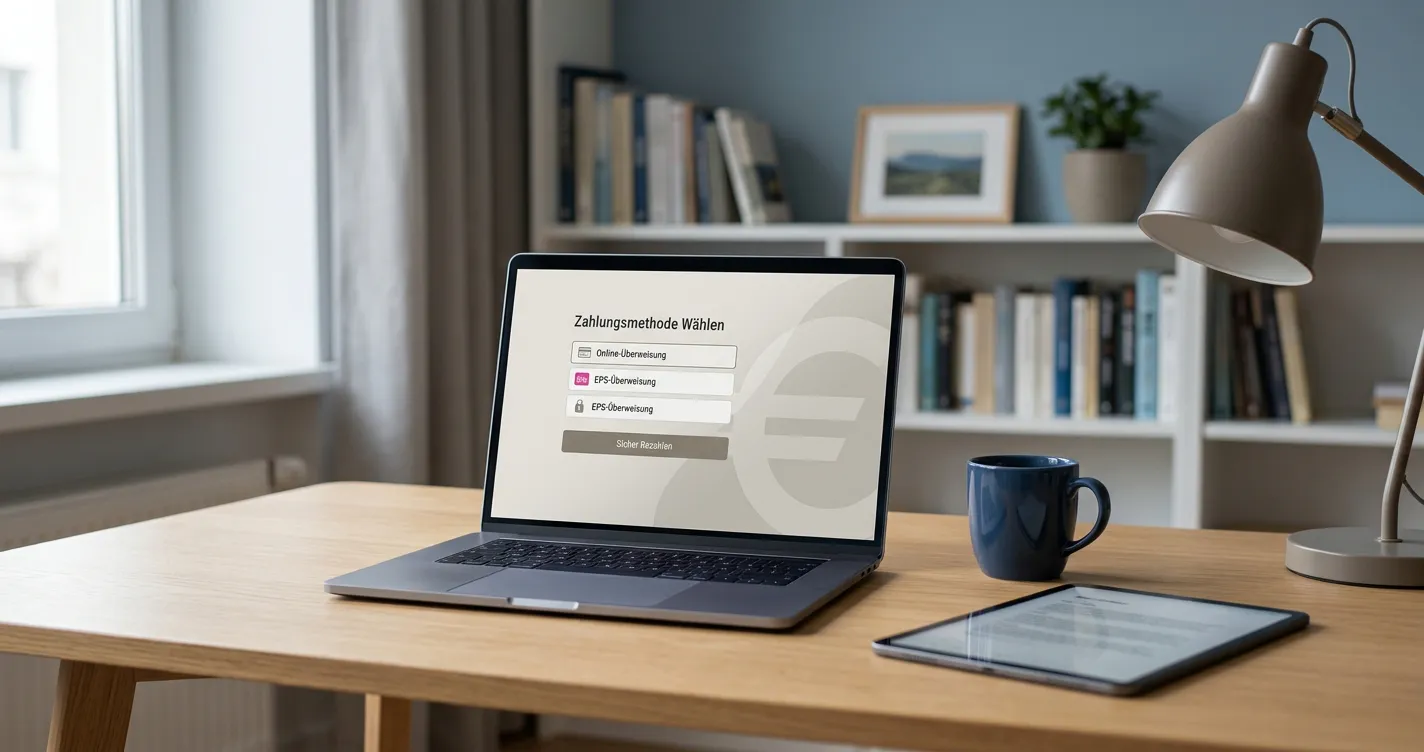 EPS-Einzahlung im österreichischen Online-Casino am Laptop