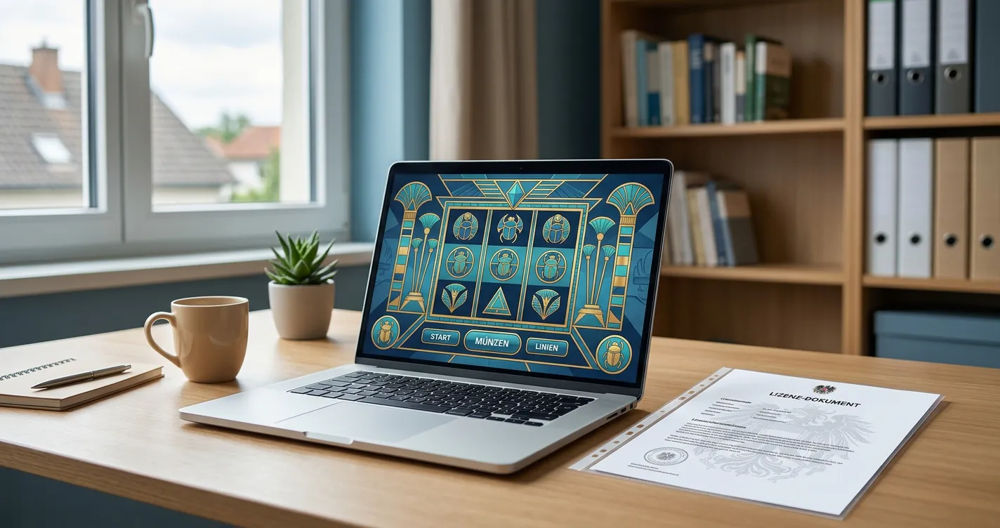 Eye of Horus im österreichischen Online-Casino, neutraler Schreibtisch mit Spielregel