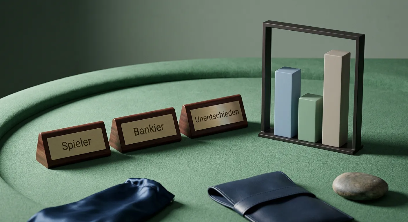 Neutrale Vergleichsdarstellung von Banker-, Player- und Tie-Wette