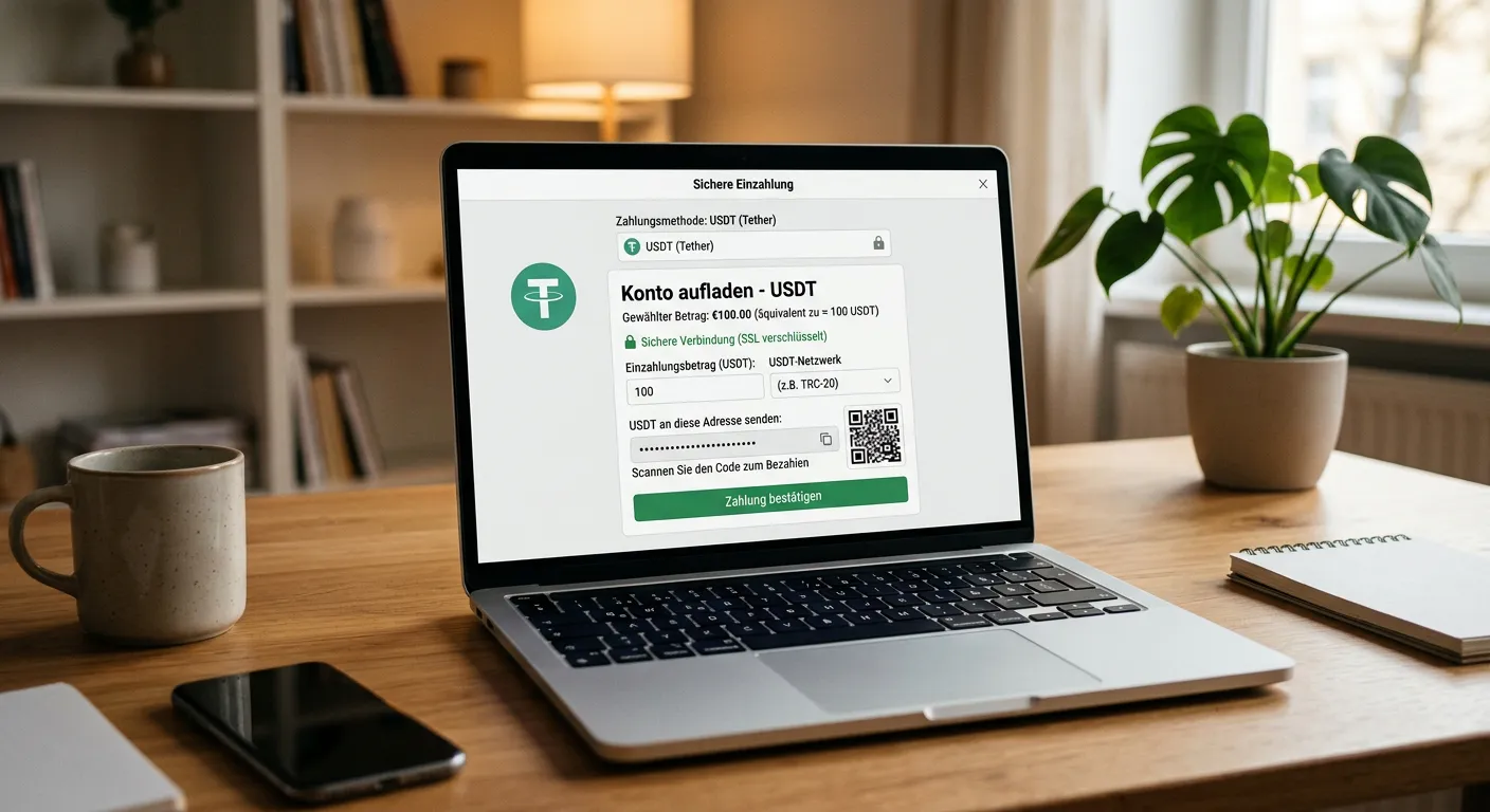 Sichere erste USDT-Einzahlung mit geprüfter Chain