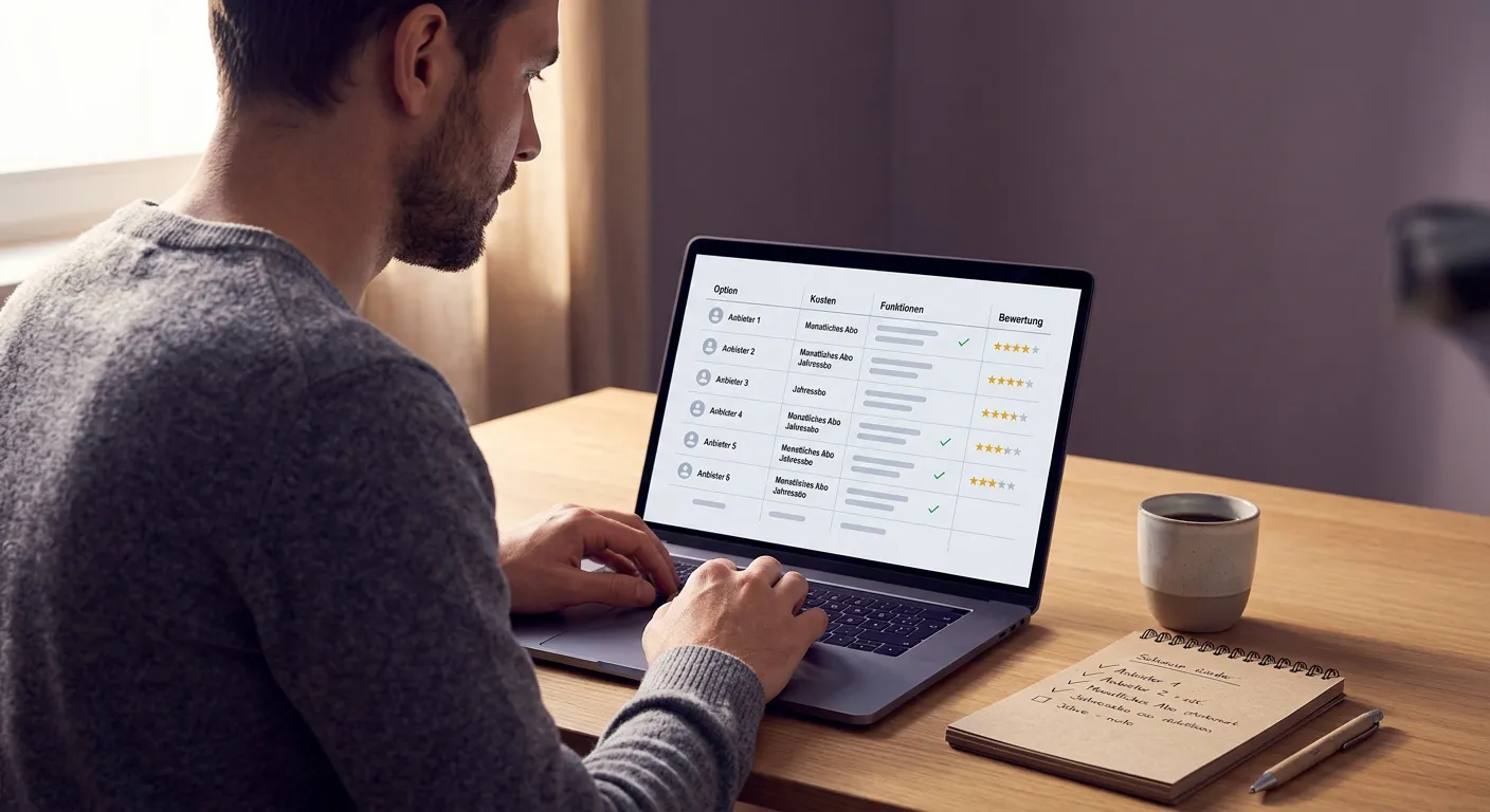 Vergleich mehrerer Solana Casino Anbieter auf einem Laptop-Bildschirm