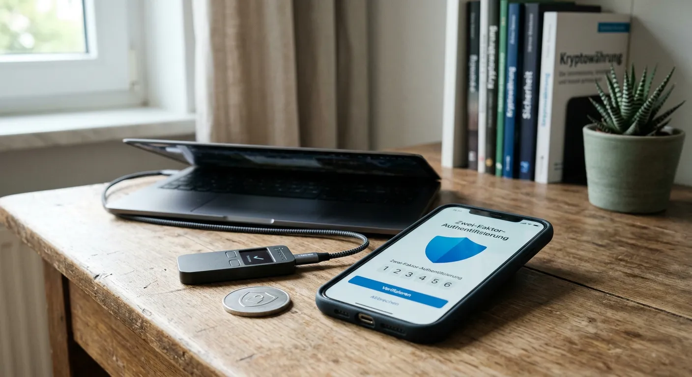 Sichere Wallet-Nutzung mit Smartphone, Zwei-Faktor-Symbol und begrenztem Spielbudget